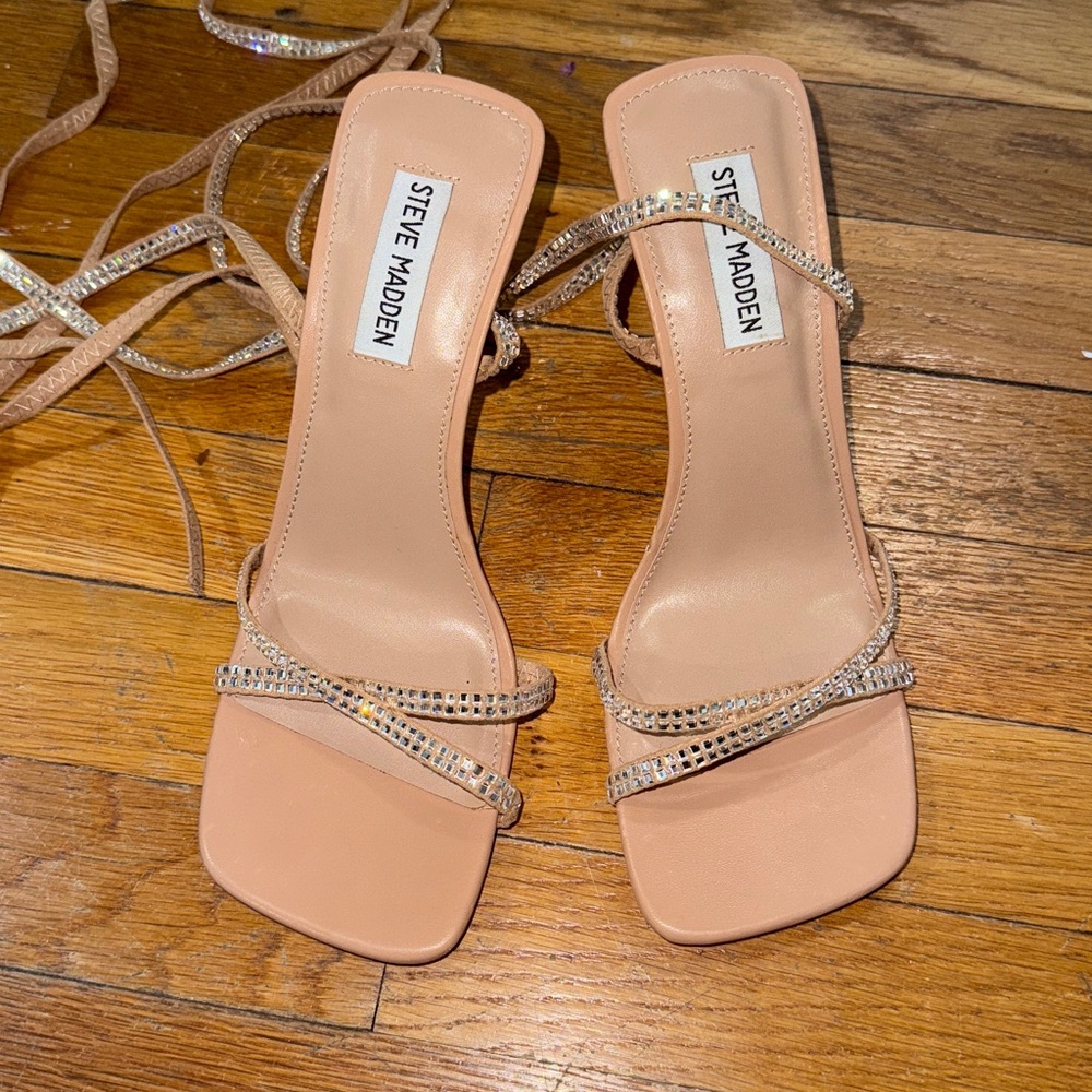Steve Madden Blush Rhinestone Sandals